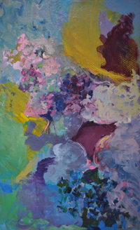 Los jardines de Knosos . Oil on canvas  (146 x 89) cm.
