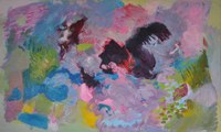 Los jardines de Knosos II. Oil on canvas  (89 x 146) cm.
