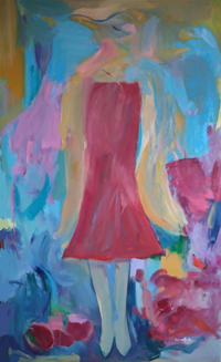 Mujer Águila. Oil on canvas  (146 x 89) cm.